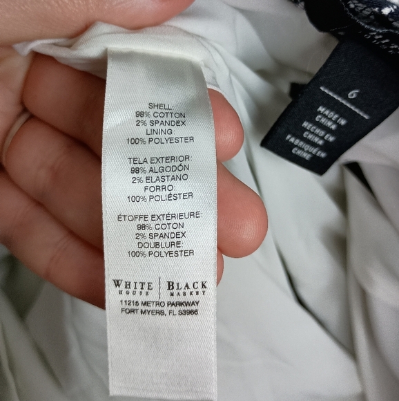 NWT White House Black Market Embellished Fit and Flare Skirt With Pockets (#967) - Picture 6 of 8